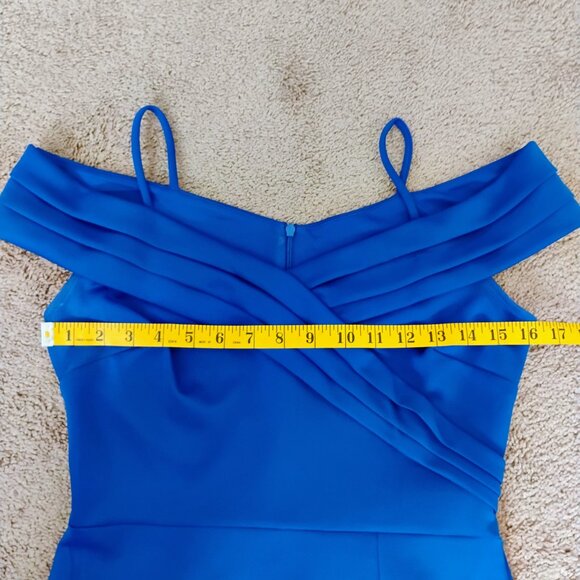 Alexa B Nites Royal Blue Dress Full Length Size 6 Polyester Spandex - Picture 7 of 11